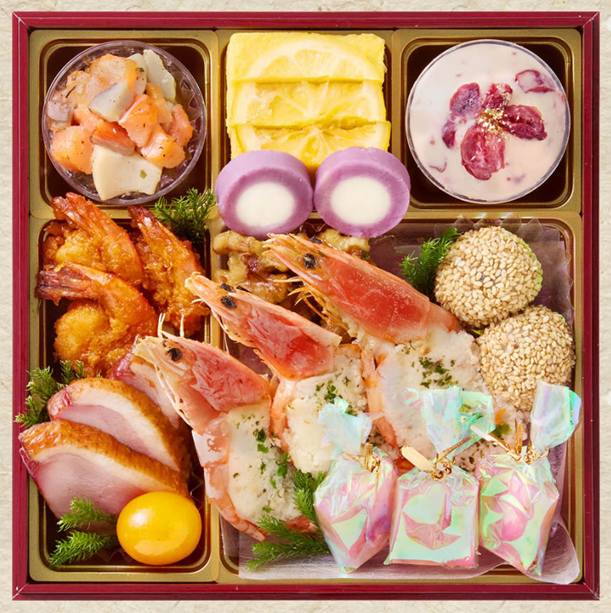 匠本舗おせち 三宝 弐の重（花びし監修、中華風料理と海老チリ）