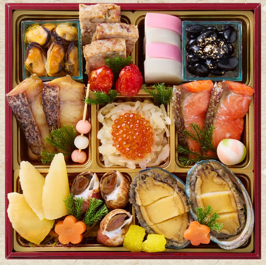 匠本舗おせち 三宝 参の重（花びし監修、あわびと鮭の豪華盛り）